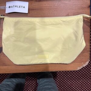 Athleta Light Yellow Cosmetic Bag